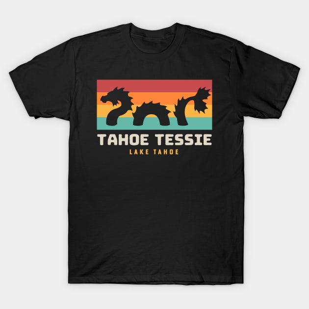 Tahoe Tessie Lake Tahoe Lake Monster California T-Shirt by PodDesignShop